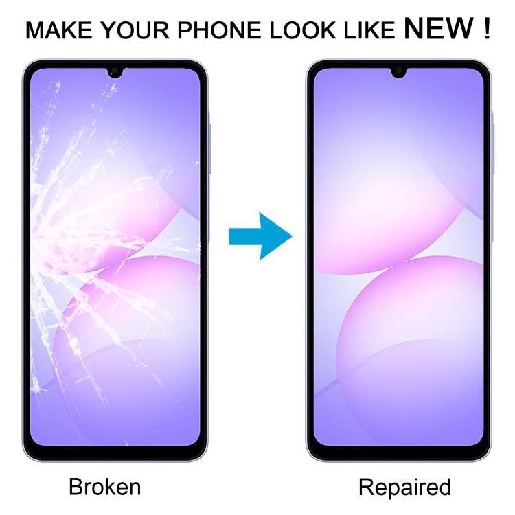 For Galaxy A07 4G SM-A075B 10pcs Front Screen Outer Glass Lens with OCA Optically Clear Adhesive