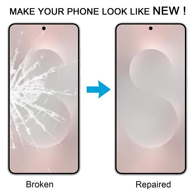 For Galaxy S25 Edge SM-S937B 10pcs Front Screen Outer Glass Lens with OCA Optically Clear Adhesive