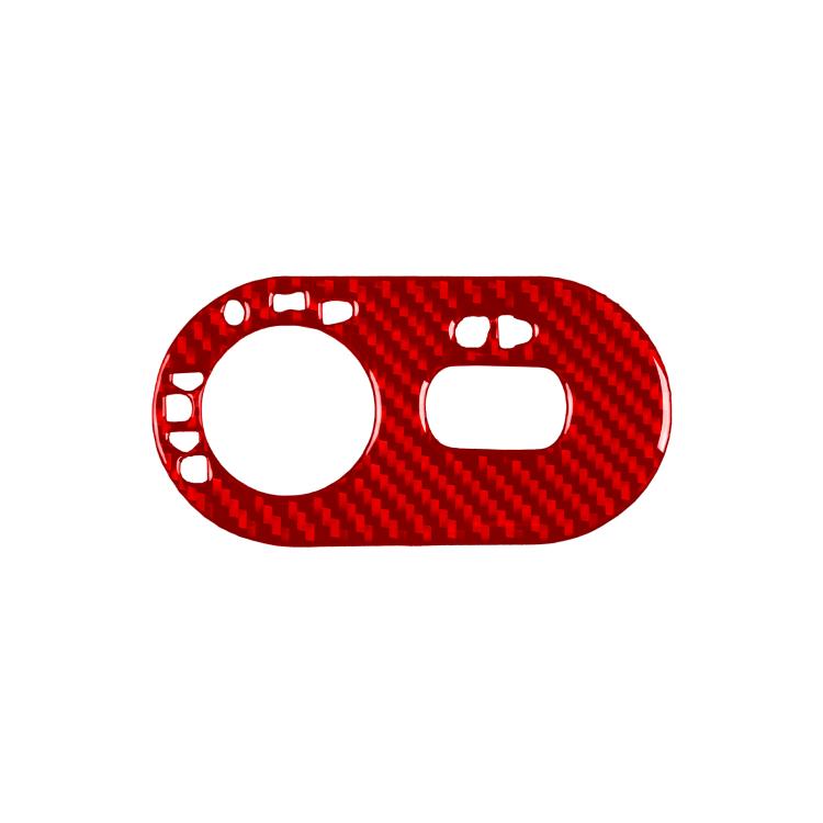 Carbon Fiber Car Headlight Switch Decorative Sticker for SEAT Ibiza 2003-2008, Left Driver