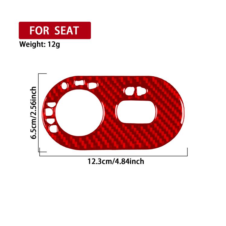 Carbon Fiber Car Headlight Switch Decorative Sticker for SEAT Ibiza 2003-2008, Left Driver