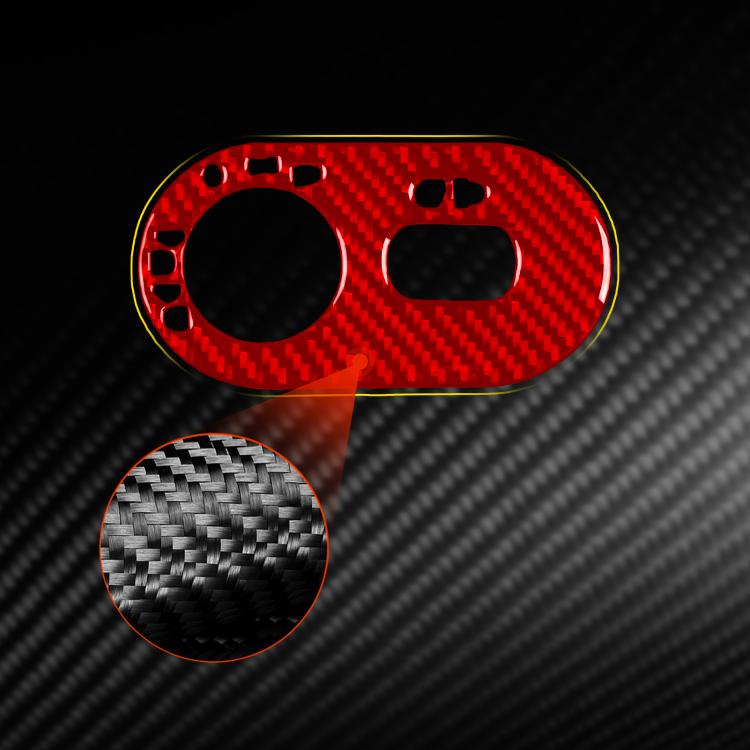 Carbon Fiber Car Headlight Switch Decorative Sticker for SEAT Ibiza 2003-2008, Left Driver
