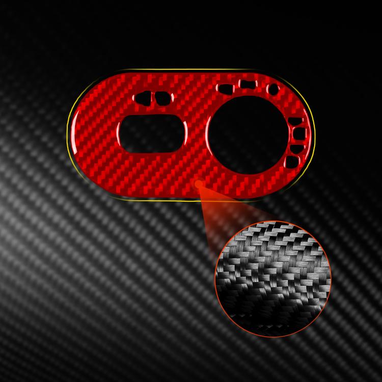 Carbon Fiber Car Headlight Switch Decorative Sticker for SEAT Ibiza 2003-2008, Right Driver