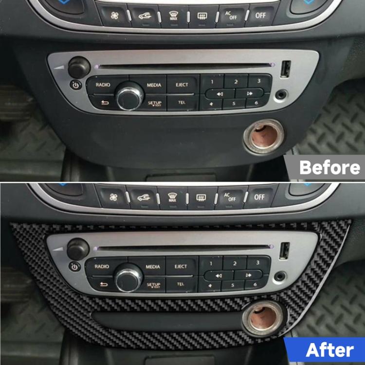 Carbon Fiber Car Air Conditioner Panel A Decorative Sticker for Renault Fluence 2009-2017 / Megane 2008-2016, Left and Right Driver