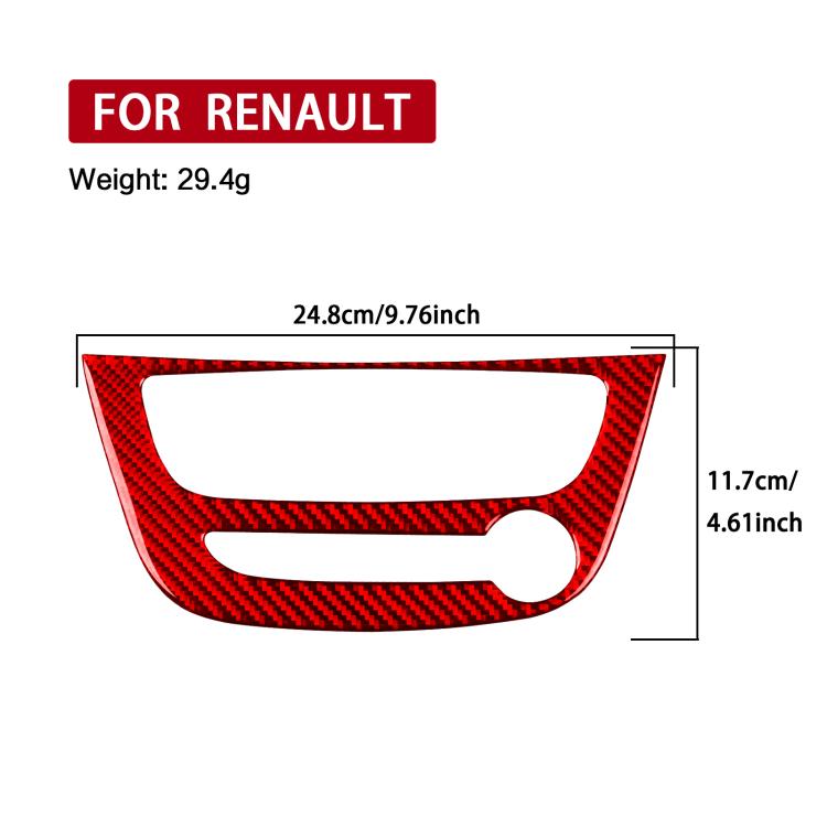 Carbon Fiber Car Air Conditioner Panel A Decorative Sticker for Renault Fluence 2009-2017 / Megane 2008-2016, Left and Right Driver