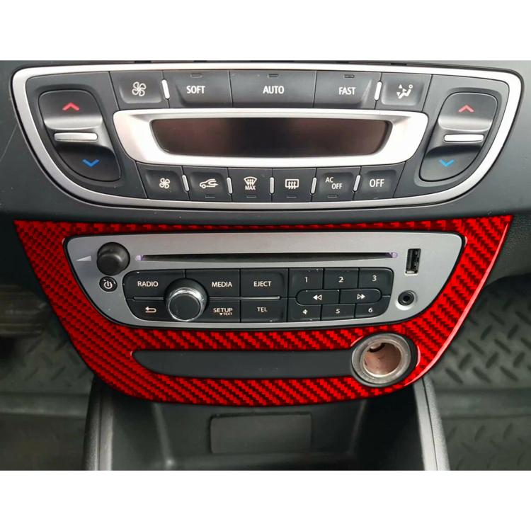Carbon Fiber Car Air Conditioner Panel A Decorative Sticker for Renault Fluence 2009-2017 / Megane 2008-2016, Left and Right Driver
