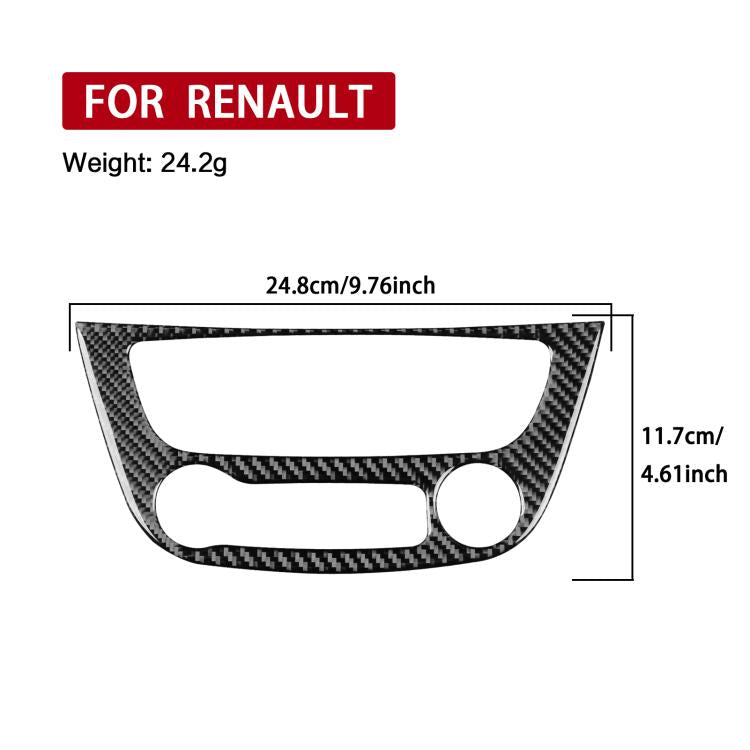 Carbon Fiber Car Air Conditioner Panel B Decorative Sticker for Renault Fluence 2009-2017 / Megane 2008-2016, Left and Right Driver