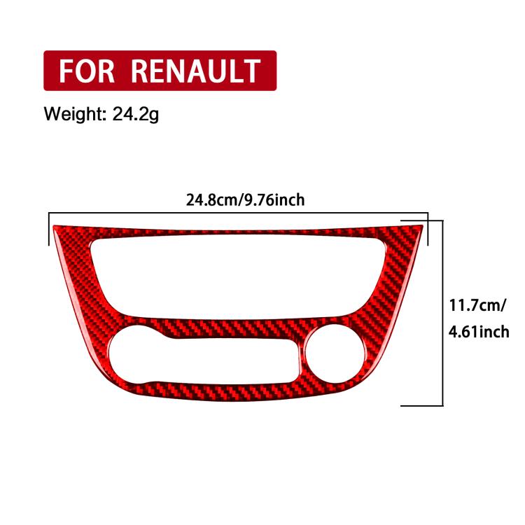 Carbon Fiber Car Air Conditioner Panel B Decorative Sticker for Renault Fluence 2009-2017 / Megane 2008-2016, Left and Right Driver