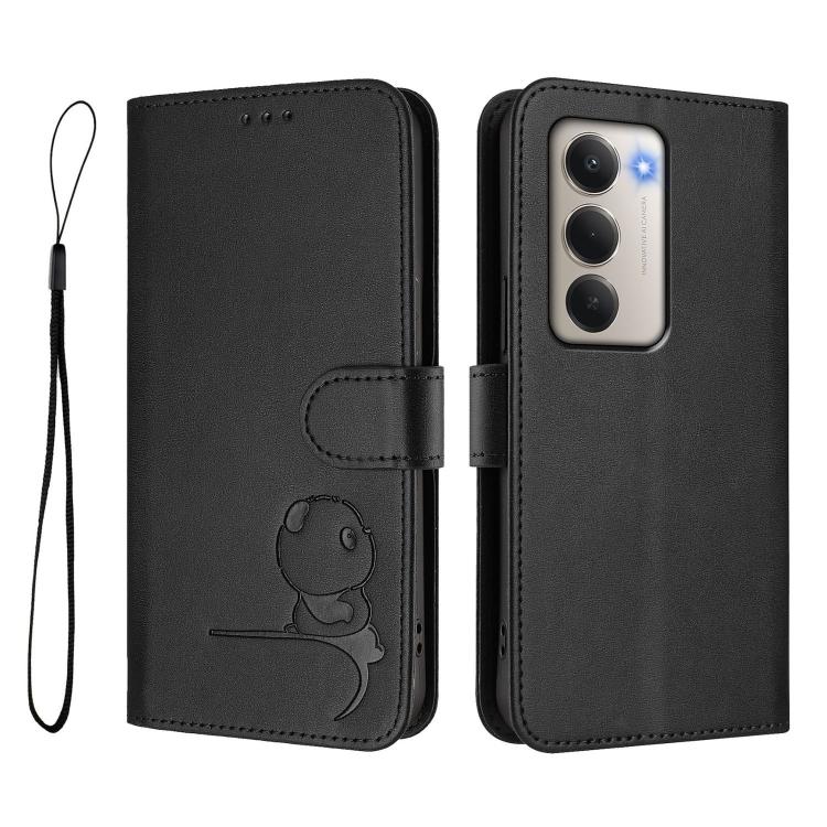 For Redmi 15 5G / 4G EU 171mm Litter Panda Embossing RFID Leather Phone Case with Lanyard