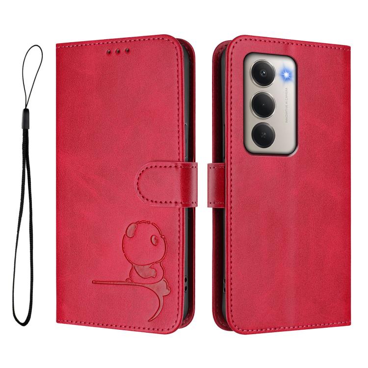 For Redmi 15 5G / 4G EU 171mm Litter Panda Embossing RFID Leather Phone Case with Lanyard