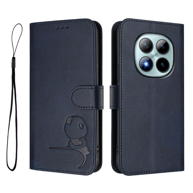 For Redmi Note 15 Pro+ 5G Global 163.3mm Litter Panda Embossing RFID Leather Phone Case with Lanyard