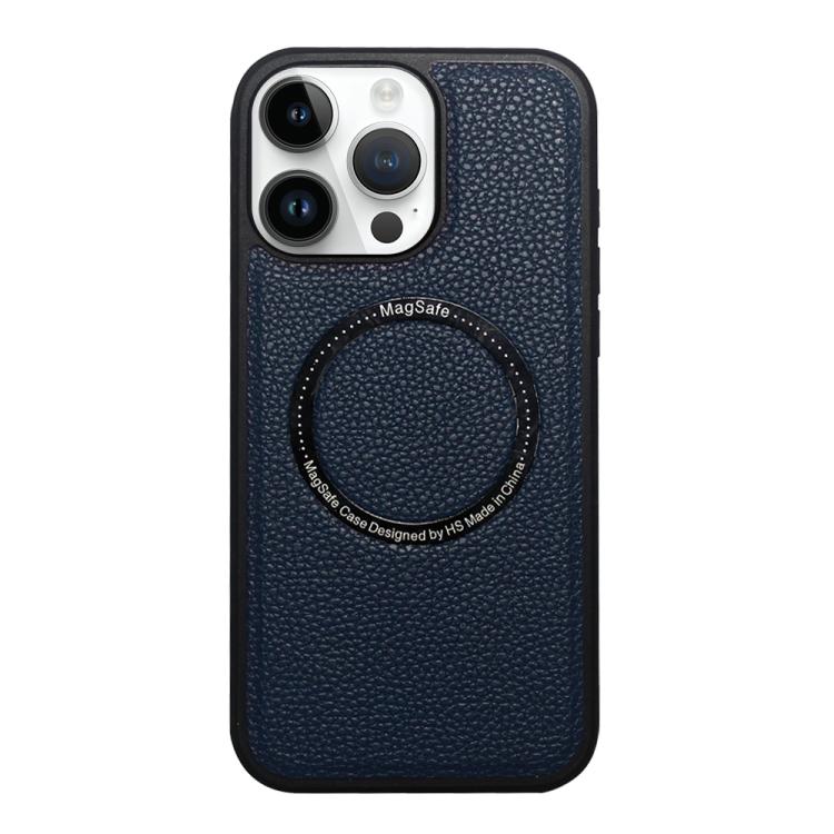 For iPhone 14 Pro Litchi Texture PU MagSafe Back Cover Phone Case