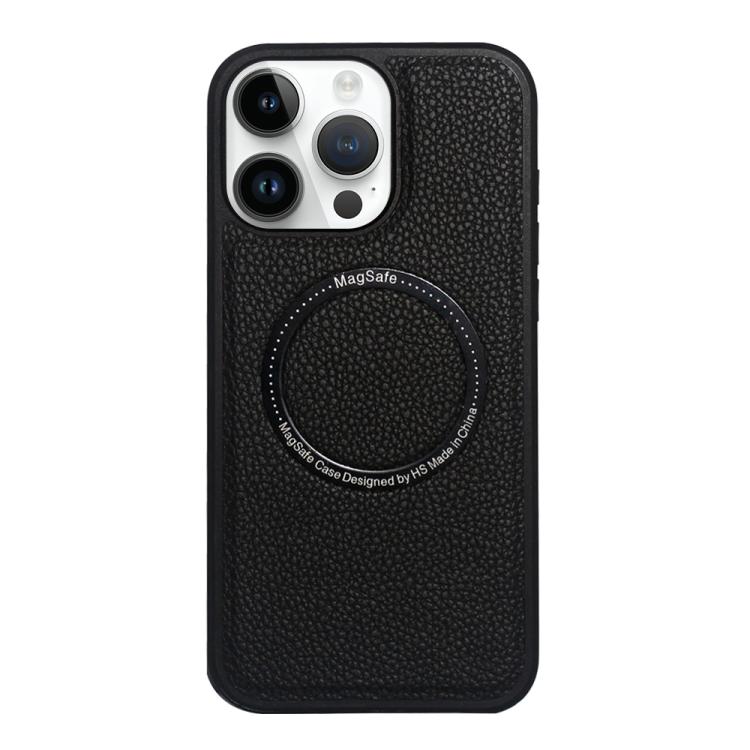 For iPhone 12 / 12 Pro Litchi Texture PU MagSafe Back Cover Phone Case