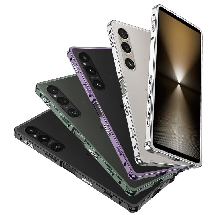 For Sony Xperia 1 VI Metal Frame Heat Dissipation Phone Case with Camera Guard Ring