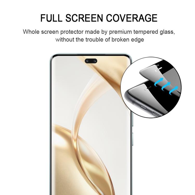 For Honor 200 Pro Full Glue 9H HD 3D Curved Edge Tempered Glass Film - Black