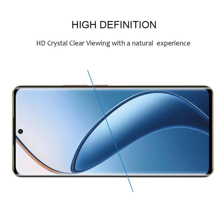 For Realme 12 Pro+ 5G / 12 Pro 5G Full Glue 9H HD 3D Curved Edge Tempered Glass Film - Black