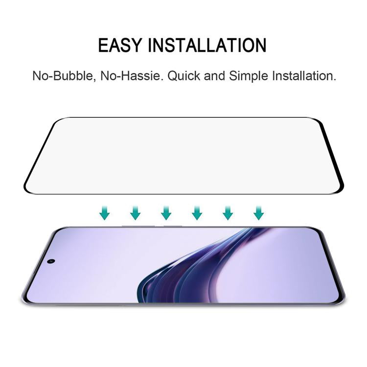 For Realme 13 Pro+ 5G / 13 Pro 5G Full Glue 9H HD 3D Curved Edge Tempered Glass Film - Black