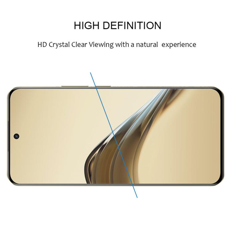 For Realme 14 Pro Lite 5G Full Glue 9H HD 3D Curved Edge Tempered Glass Film - Black