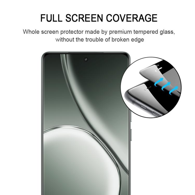 For Realme GT 6T Full Glue 9H HD 3D Curved Edge Tempered Glass Film - Black
