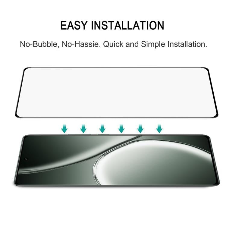 For Realme GT 6T Full Glue 9H HD 3D Curved Edge Tempered Glass Film - Black