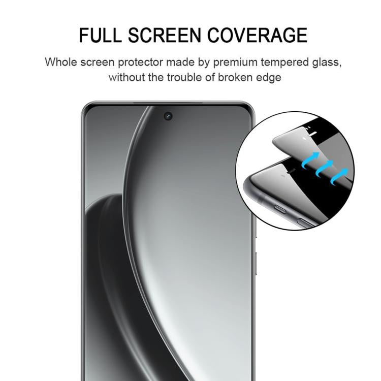 For Realme GT Neo6 Full Glue 9H HD 3D Curved Edge Tempered Glass Film - Black