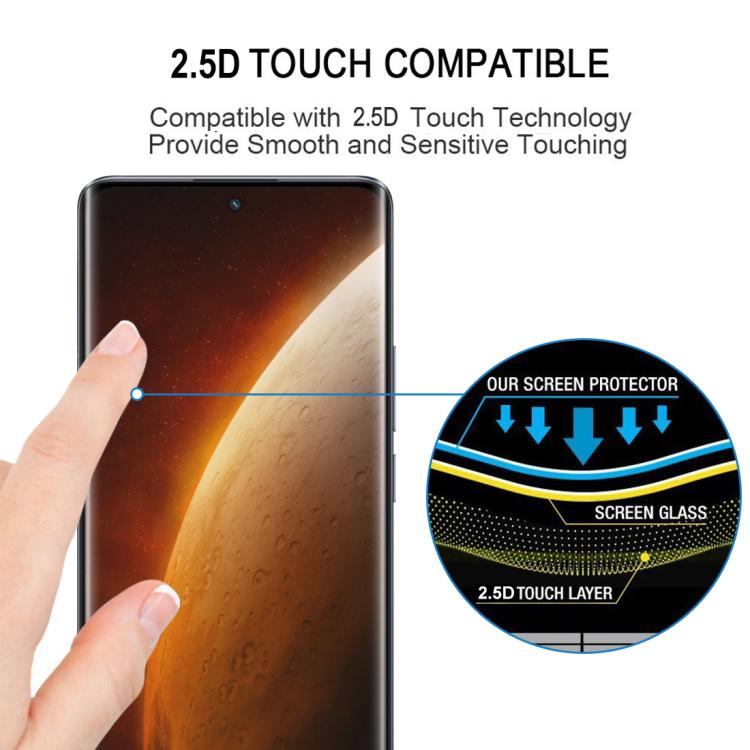 For Realme Narzo 60 Pro Full Glue 9H HD 3D Curved Edge Tempered Glass Film - Black
