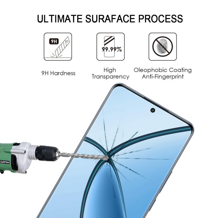 For Realme P1 Pro Full Glue 9H HD 3D Curved Edge Tempered Glass Film - Black