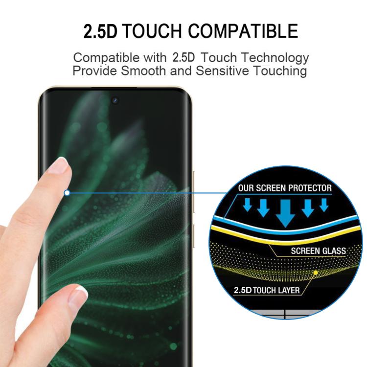 For Realme P2 Pro 5G Full Glue 9H HD 3D Curved Edge Tempered Glass Film - Black
