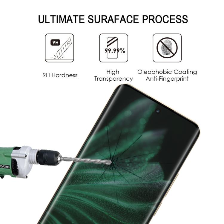 For Realme P2 Pro 5G Full Glue 9H HD 3D Curved Edge Tempered Glass Film - Black