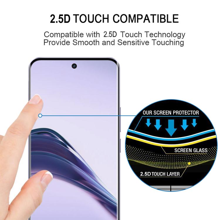 For Realme 13 Pro+ 5G / 13 Pro 5G 25pcs Full Glue 9H HD 3D Curved Edge Tempered Glass Film - Black