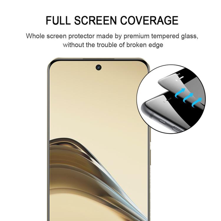 For Realme 14 Pro Lite 5G 25pcs Full Glue 9H HD 3D Curved Edge Tempered Glass Film - Black