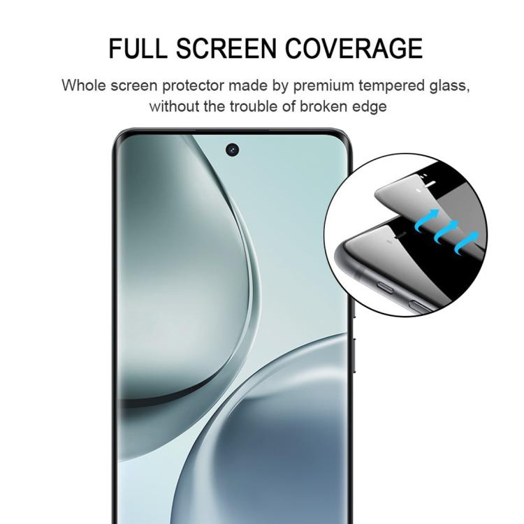 For Realme 14 Pro+ 25pcs Full Glue 9H HD 3D Curved Edge Tempered Glass Film - Black