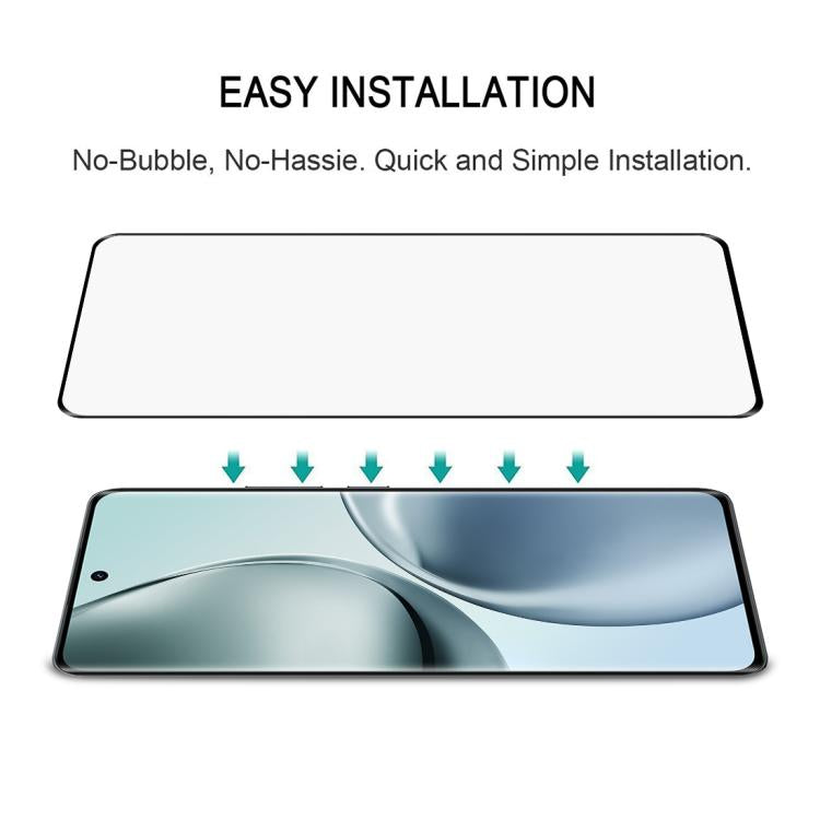 For Realme 14 Pro+ 25pcs Full Glue 9H HD 3D Curved Edge Tempered Glass Film - Black
