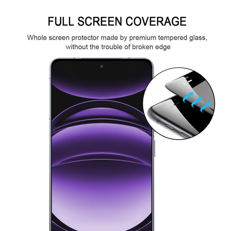 For Realme GT 6 25pcs Full Glue 9H HD 3D Curved Edge Tempered Glass Film - Black