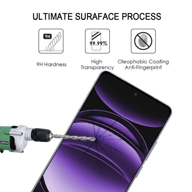 For Realme GT 6 25pcs Full Glue 9H HD 3D Curved Edge Tempered Glass Film - Black