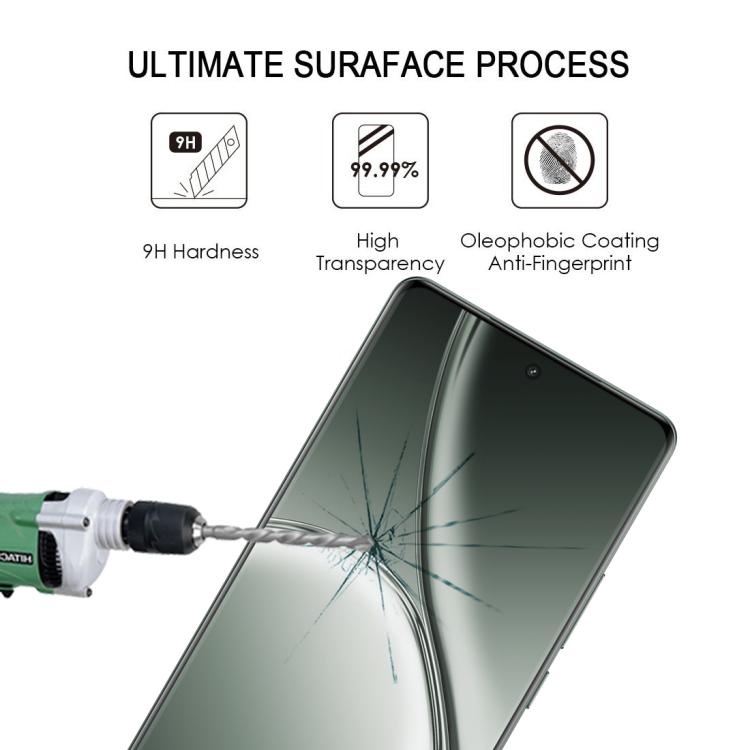 For Realme GT 6T 25pcs Full Glue 9H HD 3D Curved Edge Tempered Glass Film - Black