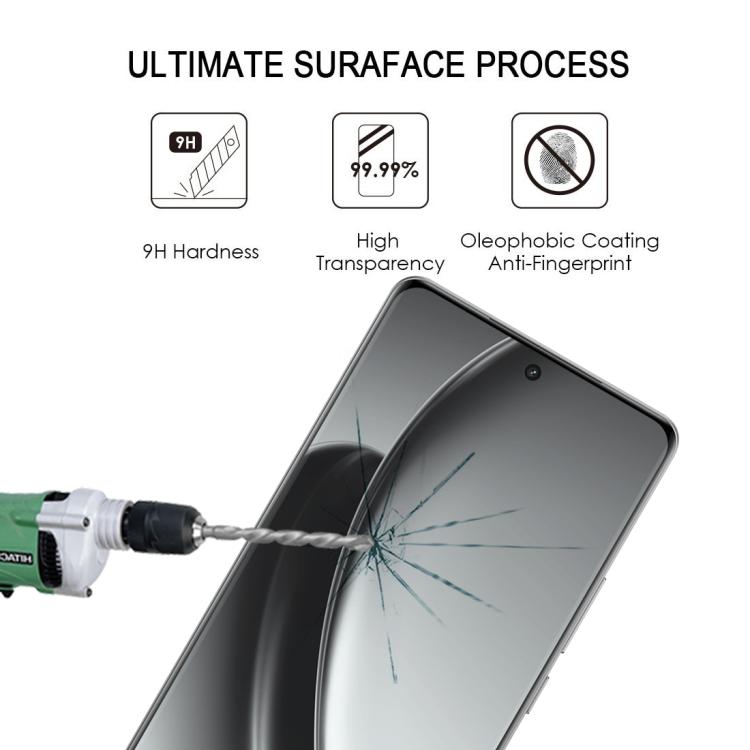For Realme GT Neo6 25pcs Full Glue 9H HD 3D Curved Edge Tempered Glass Film - Black
