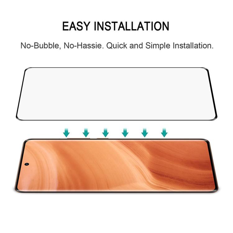 For Realme GT5 Pro 25pcs Full Glue 9H HD 3D Curved Edge Tempered Glass Film - Black