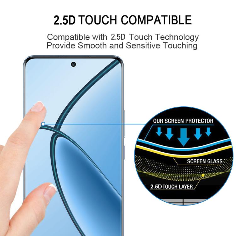 For Realme P1 Pro 25pcs Full Glue 9H HD 3D Curved Edge Tempered Glass Film - Black
