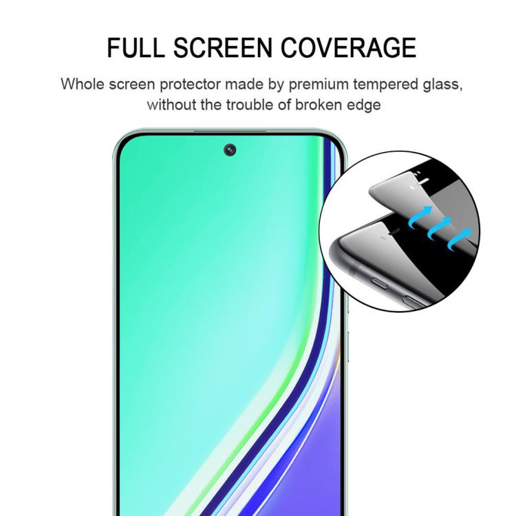 For Realme P3 Pro 25pcs Full Glue 9H HD 3D Curved Edge Tempered Glass Film - Black
