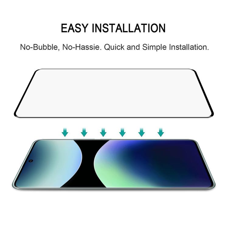 For Xiaomi Redmi Note 14 Pro 5G / 4G Full Glue 9H HD 3D Curved Edge Tempered Glass Film - Black
