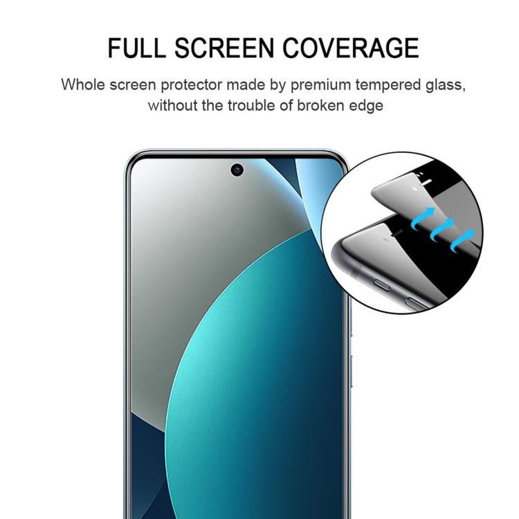 For Redmi Note 15 Pro 4G Global 163.2mm Full Glue 9H HD 3D Curved Edge Tempered Glass Film - Black