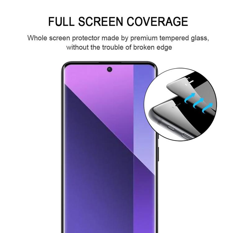 For Xiaomi Redmi Note 13 Pro+ 25pcs Full Glue 9H HD 3D Curved Edge Tempered Glass Film - Black