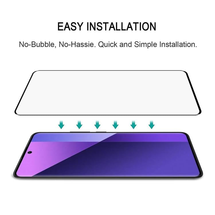 For Xiaomi Redmi Note 13 Pro+ 25pcs Full Glue 9H HD 3D Curved Edge Tempered Glass Film - Black
