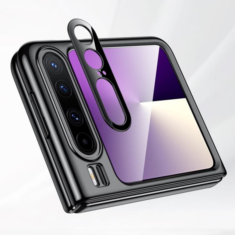 For Huawei Pura X Electroplating Plain Leather Series Shockproof Phone Case