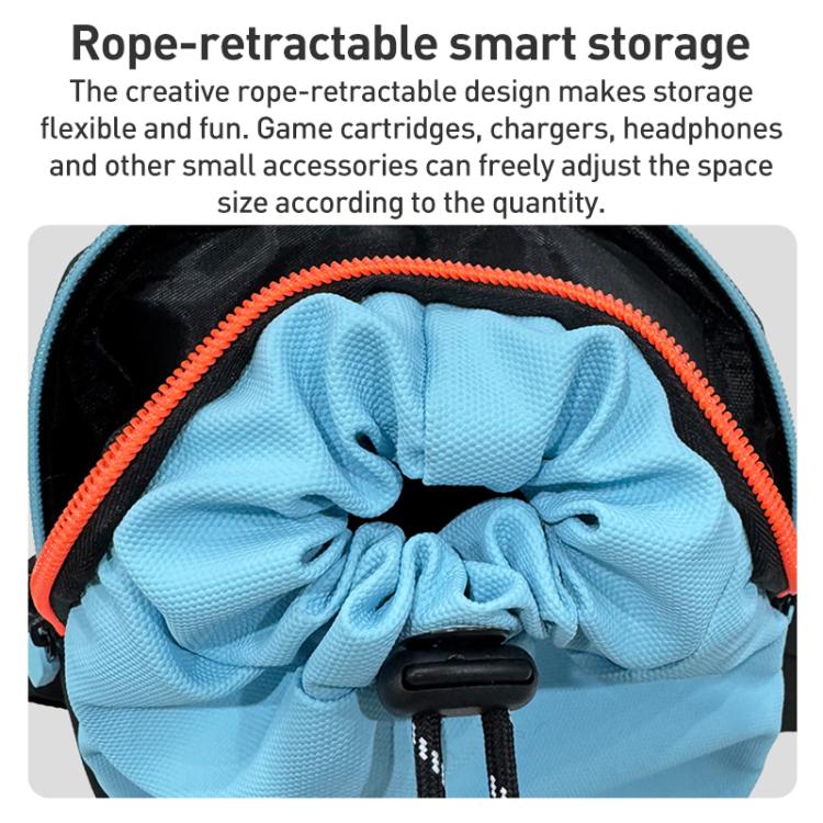 For Nintendo Switch 2 iPlay HBS-2838 Multi-function Portable Crossbody Storage Bag - Blue Orange