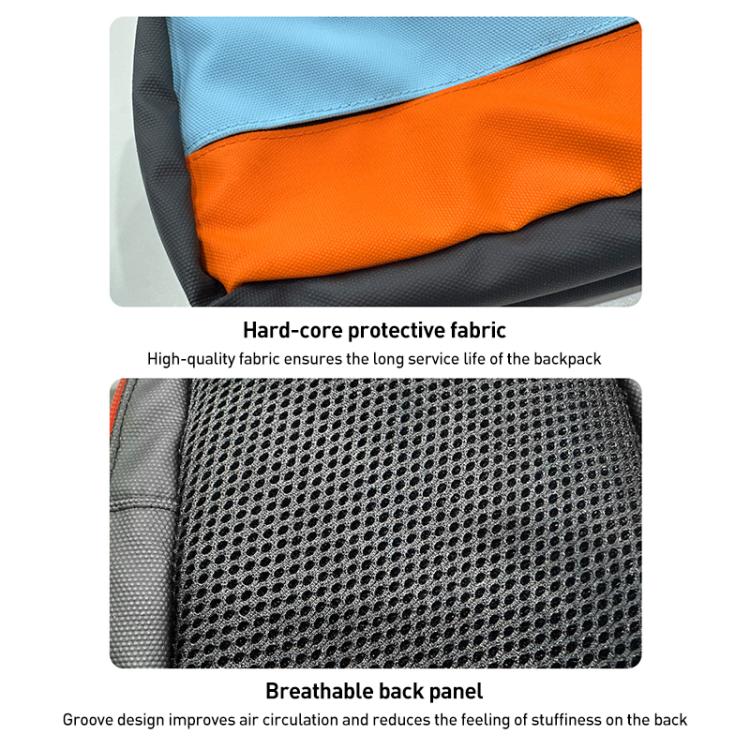 For Nintendo Switch 2 iPlay HBS-2844 Colorblock Crossbody Game Console Storage Bag - Orange Blue