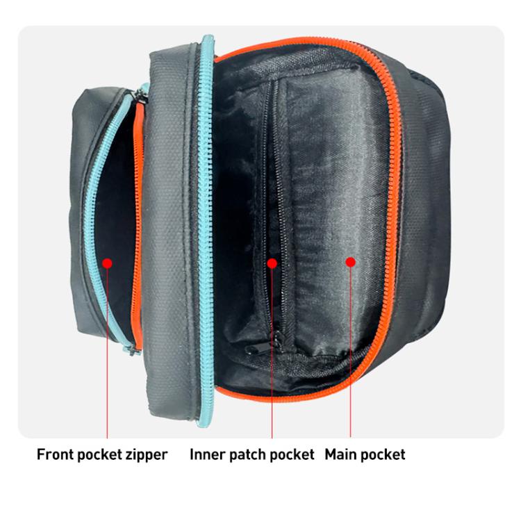 For Nintendo Switch 2 iPlay HBS-2844 Colorblock Crossbody Game Console Storage Bag - Orange Blue