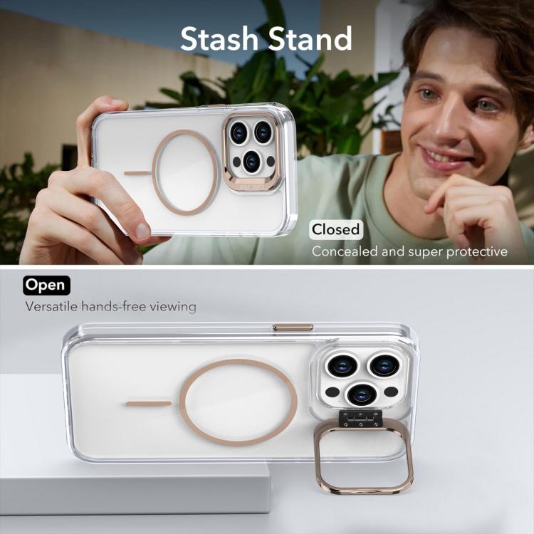 For iPhone 13 Pro Max Bright Color Clear MagSafe Lens Frame Holder Phone Case