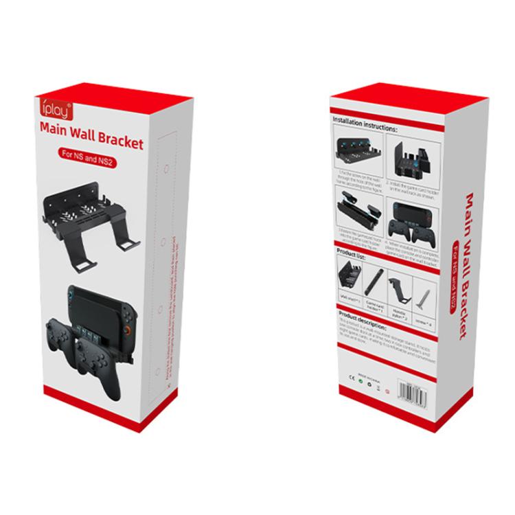 iPlay HBS-2836 Game Controller Universal Wall Storage Bracket - Black