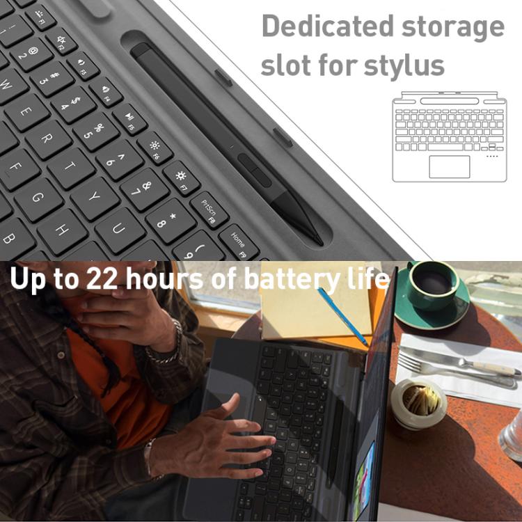 For MicroSoft Surface Pro 9 / 8 / X Magnetic Touch Backlit Bluetooth Keyboard With Pen Slot and Stylus Pen